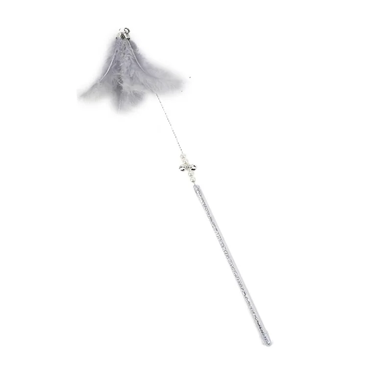 Giocattolo interattivo per gatti fun feathers and Bell self-tickling cat Wand toy Kitten Play Tease Wand Toy Cat Toy