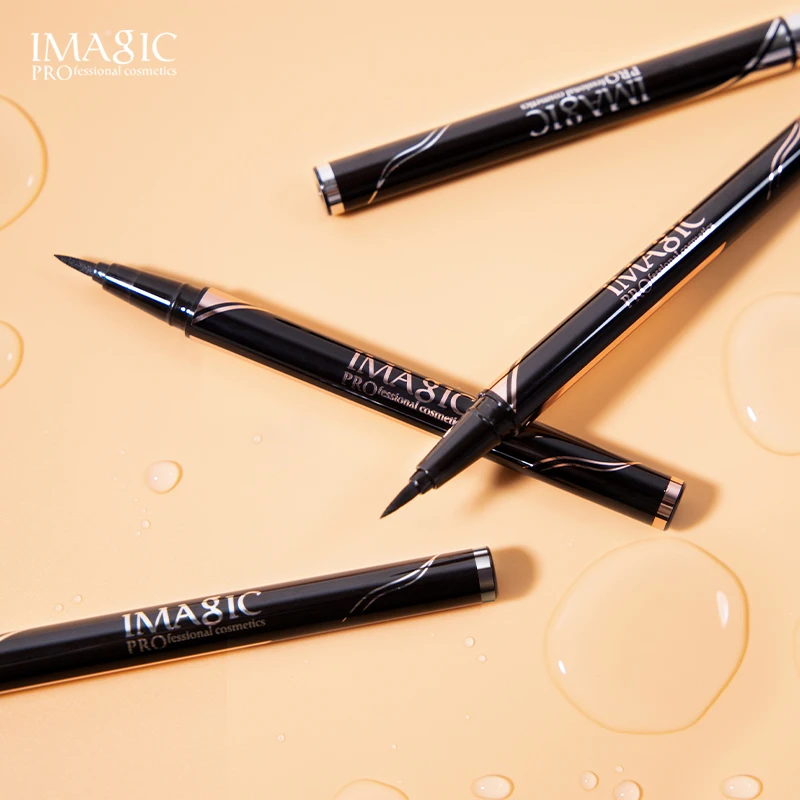 IMAGIC 2020 Newest Dry Fast Eyes Makeup Pencil Wholesale Waterproof Black Liquid Eyeliner Matte And Shine Pigment