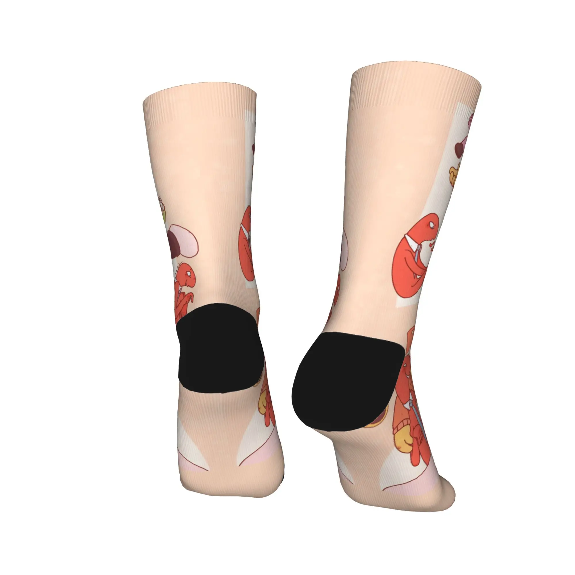 Cartoon S-Smiling Friends Socks  Trendy Stockings Couple Quality Cycling Socks Winter Pattern Non-Slip Socks