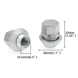 1PCS Wheel Nuts For Ford Fiesta Mondeo C-Max Focus MK1 MK2 MK3 ST RS Alloy Steel Wheel Nuts M12x1.5 19MM Bolt Lug Stud Tyre Nut