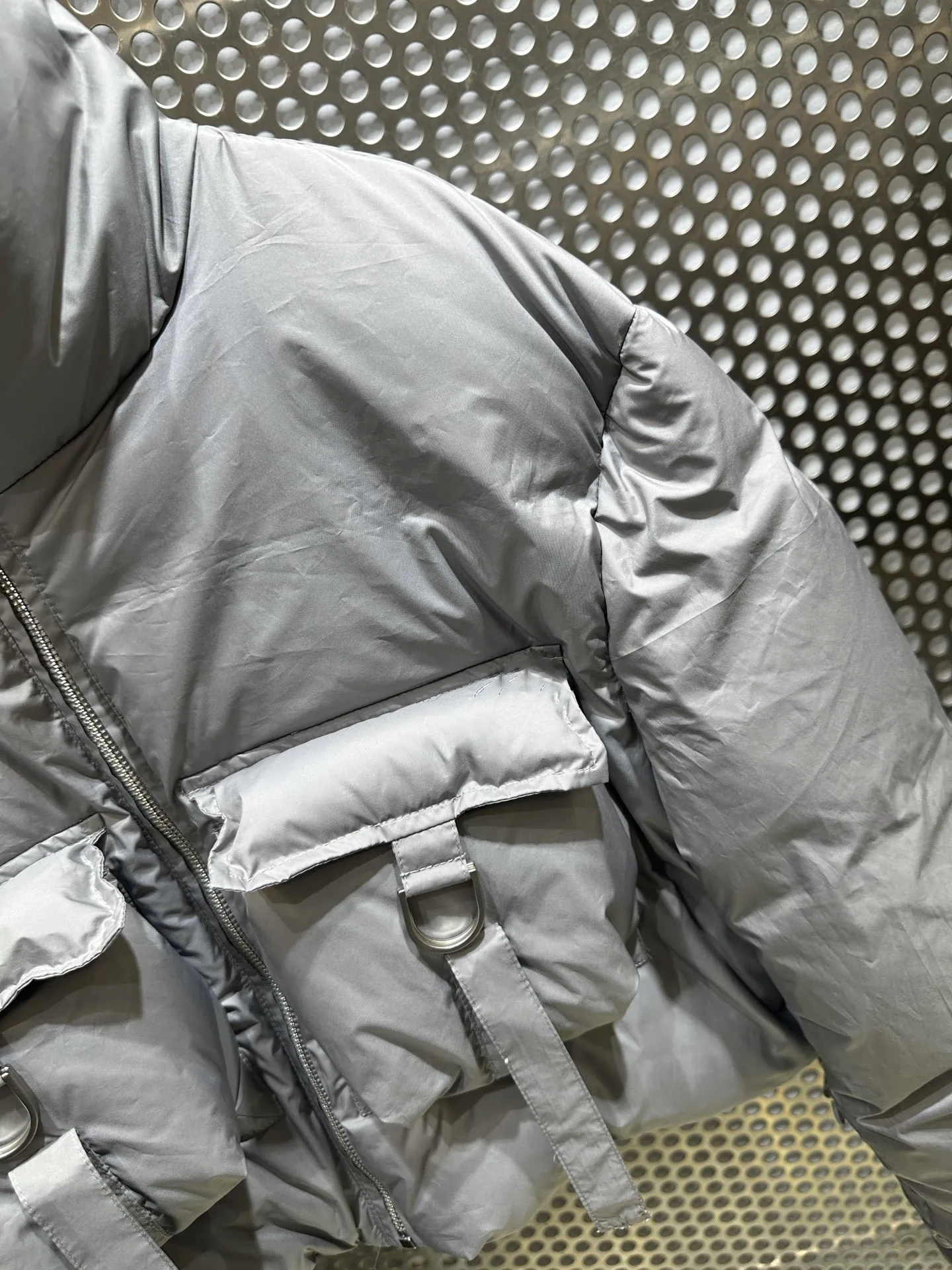 2025 ملابس نسائية سترة بياقة مدورة وجيب سفلي شتاء جديد 1104 #4