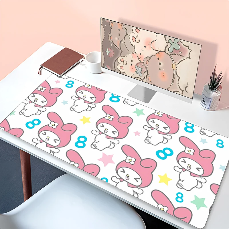 Large Kawaii Mouse Pad Gamer Keyboard M-my M-melody Mousepad Pc Computer Desk Mat Gaming Pad Mouse Mats For CS GO LOL 900x400