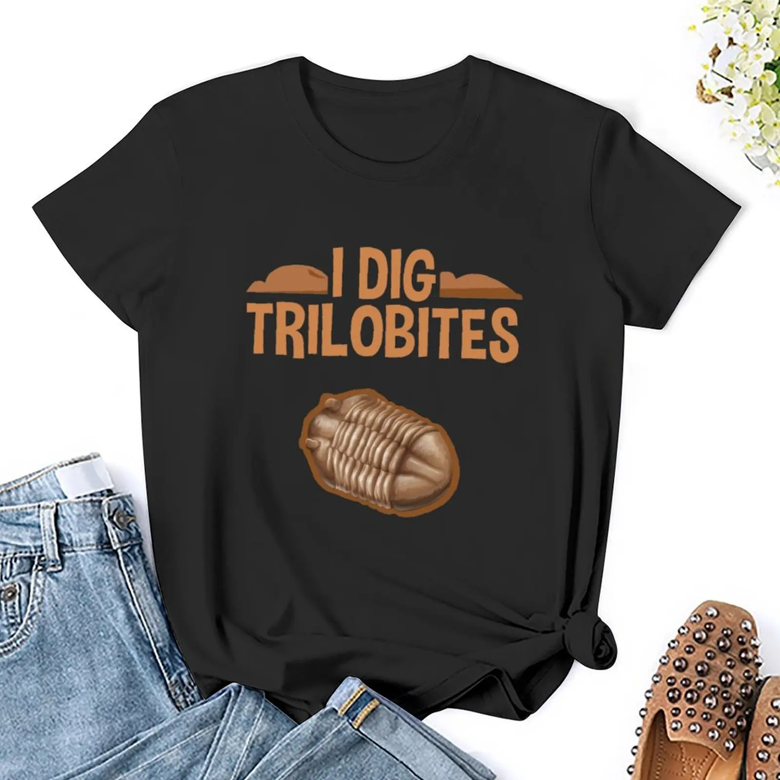 I Dig Trilobites Trilobite Fossil Hunter paleontologia t-shirt abbigliamento estetico nuova edizione t-shirt bianche per le donne