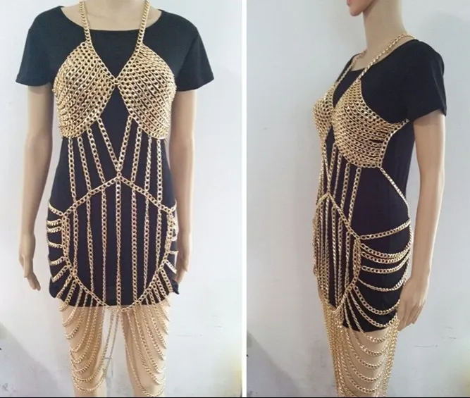 2024 Tassel long necklace and pendant alloy body chain