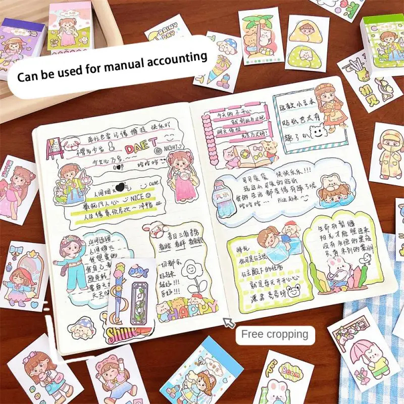 1~10PCS Sticker Book Material Easy To Tear Easy To Stick. Small And Cute Easy To Use Easy To Carry Educational Supplies