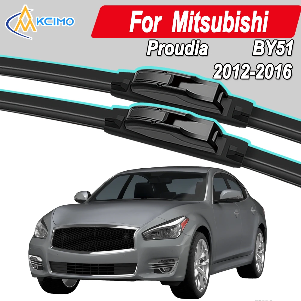 

Silicone Car Wiper Blades for Mitsubishi Proudia BY51 2012-2016- All Weather Silent Wiper Blades, Quick Release Clip