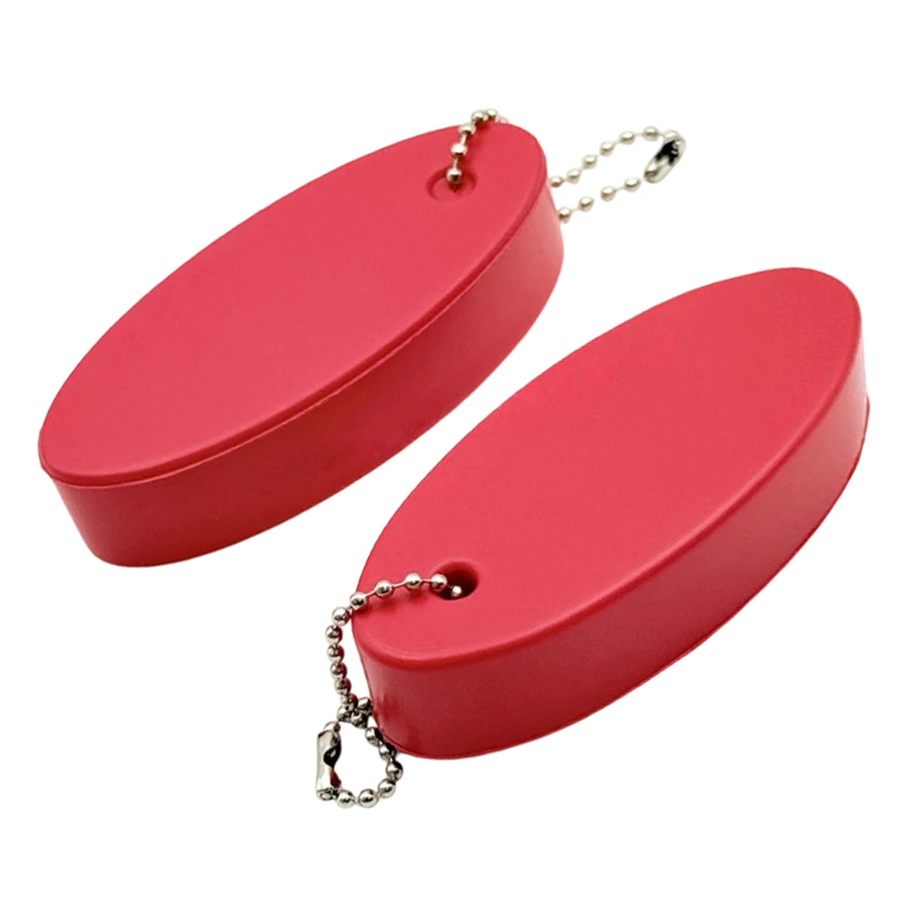 5pcs Floating Keychain For Boat Fishing Swimming Kayaking High Buoyancy Foam Key Ring Water Sports Safety Gear Red