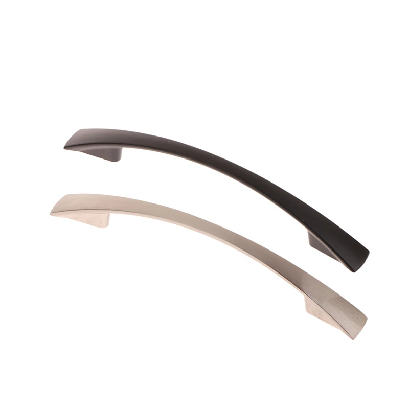 سحب خزانة المطبخ - مجموعة أثاث بمقبض منحني، مقابض أدراج صلبة 96/128/160 مم #3