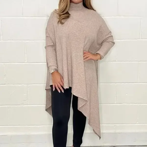 

2024 Spring Knitting Women's Long Tops White Screw Thread Turtleneck Long Sleeve Top Female Casual Trendy Elegant Ladies Clothes