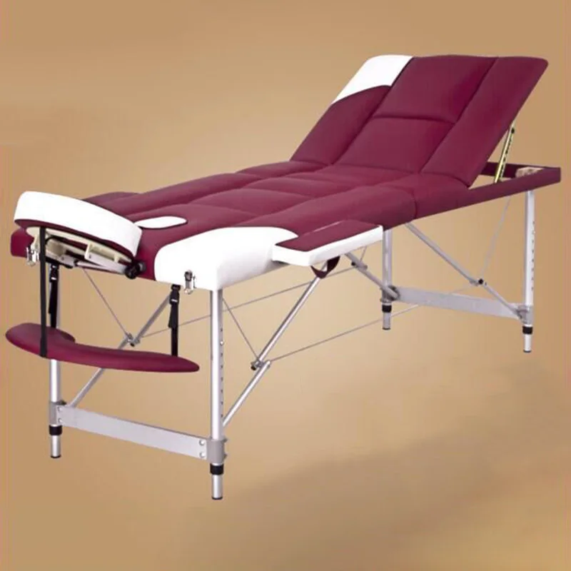 

Aluminum Alloy Three Fold Massage Spa Bed Health Sauna Bath Beauty Bed Physiotherapy Massage Bed for Home and Commercial Use