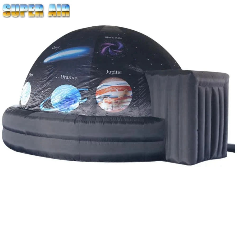 Outdoor foldable 6 meter diameter galaxy planetarium inflatable projection tent for teaching