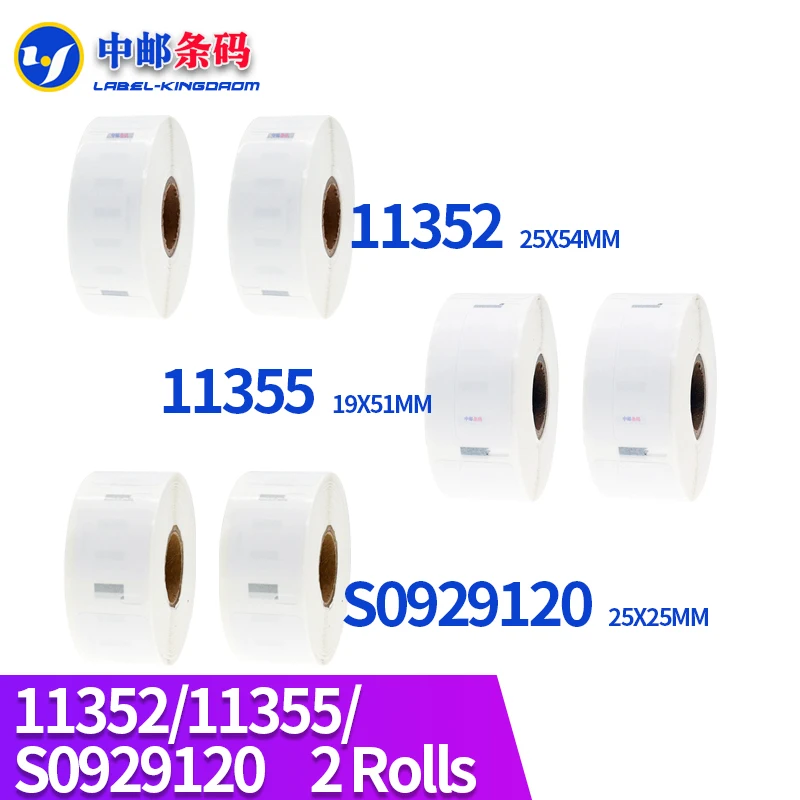 

2 Rolls Dymo S0929120/11352/11355 Label Compatible for LW450 Turbo Thermal Printer