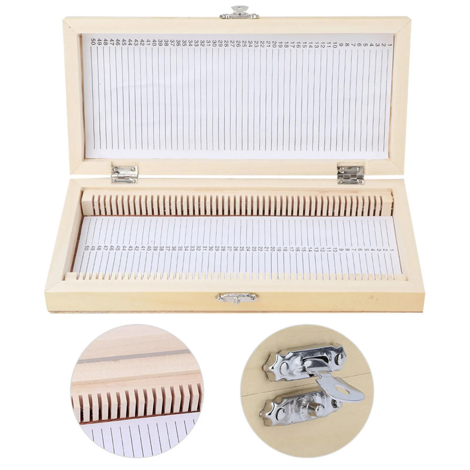 Specimens Slide Box Biology Glass Prepared Microscope Slides Specimens Wooden Slide Storage Box Case Microscope Slide Box