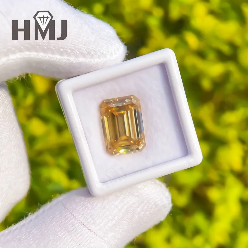 Moissanit Loser Stein Smaragdschliff 10 Karat D-Farbe VVS1 Laborgezüchtet Besteht Diamanttester-Test Fortgeschrittene Schmuckherstellungsmaterialien Großhandel – Detail 29