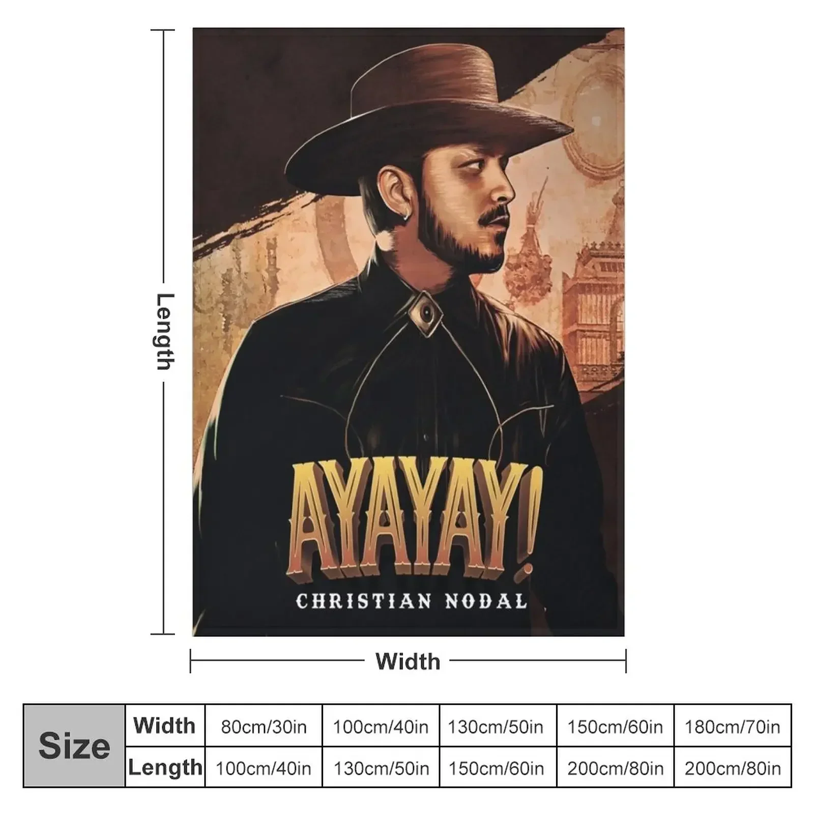 Christian Nodal Throw Blanket couch cozy soft plush fuzzy picnic outdoor blanket