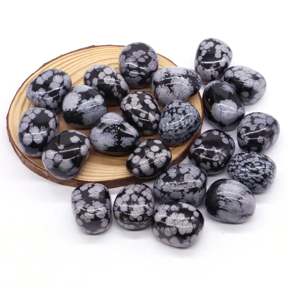 

Natural Snowflake Obsidian Tumbled Stone Reiki Healing Crystal Aquarium Mineral Gemstone Decor Home Specimen Gems Ornament Gifts