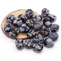 Natural Snowflake Obsidian Tumbled Stone Reiki Healing Crystal Aquarium Mineral Gemstone Decor Home Specimen Gems Ornament Gifts