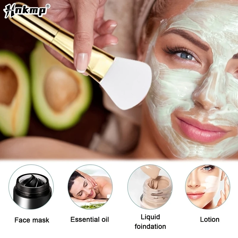 1 Stuks Siliconen Gezichtsmasker Borstel Zacht Haar Gezichtsmasker Borstel Borstel Applicator Voor Gezichtsmasker Schoonheidssalon Borstels Make-Up Tools