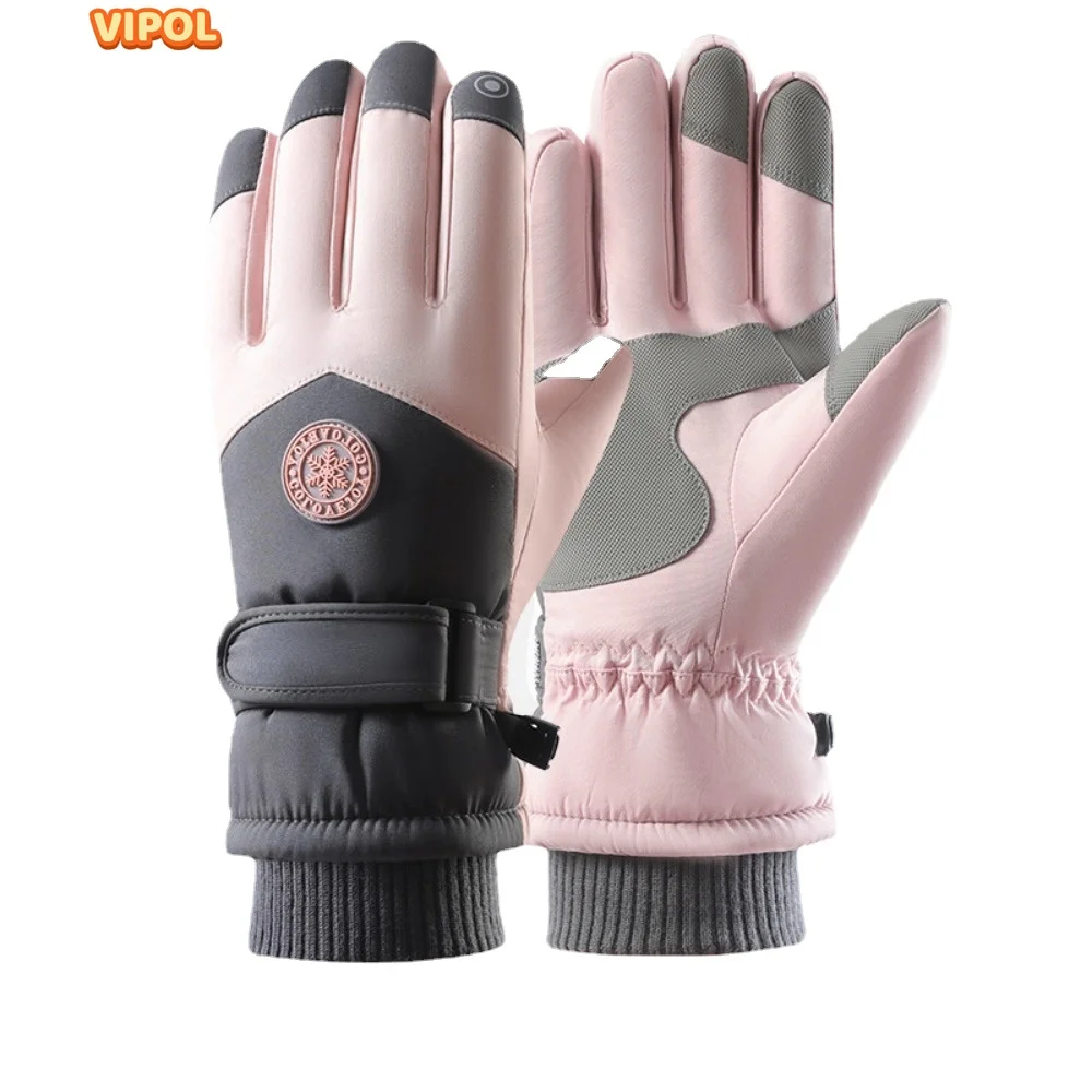 

Ski gloves plush winter insulation outdoor cycling mountaineering thickening waterproof windproof and cold resistant motorcycles