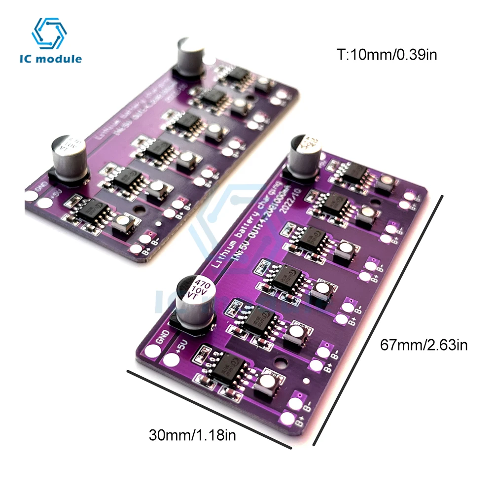 Charging Module PCB Circuit Board Charger Array 5V Input for 18650 4.2V Lithium Battery Electric Scooter Accessories