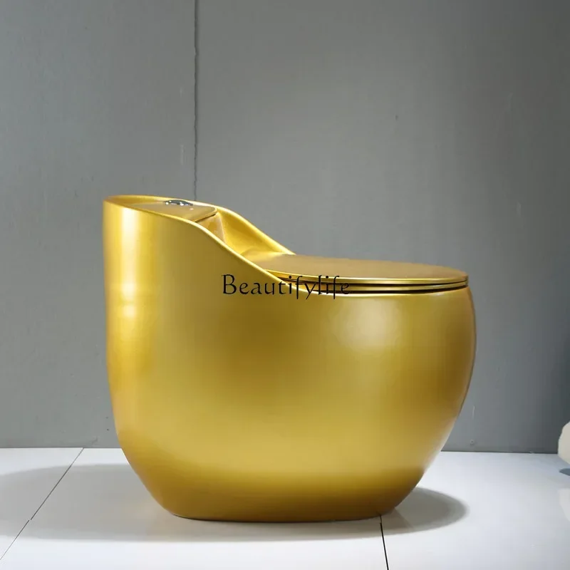 

10 Golden Toilet Siphon Household Small Apartment Toilet