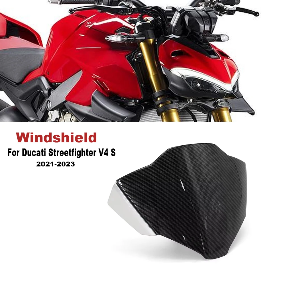 

Motorcycle Front Windshield Windscreen Wind Deflector protection cover For Ducati Streetfighter V4S V4 S 2021 2022 2023