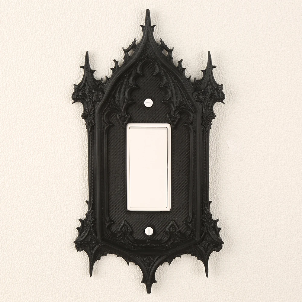 Cross-Border Gothic Church Spire Carved US Switch Outlet Plate For Dark Vintage Castle Style Home Wall Switch Decoration