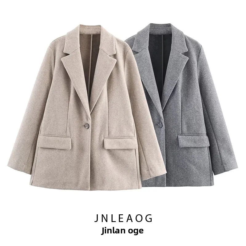 

JNLEAOG Мягкое женское модное осенне-зимнее пальто на одной пуговице с драпировкой из полиэстера Busin теплое длинное пальто све