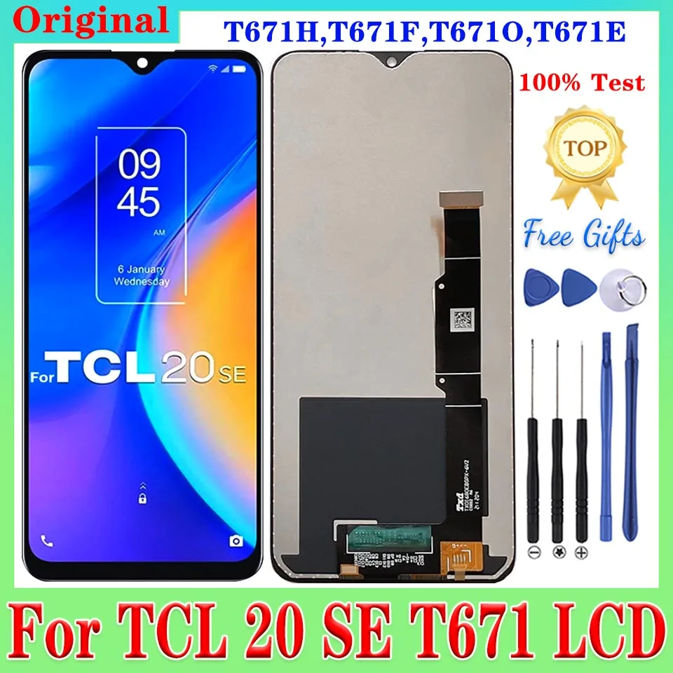 6,82 "Original para TCL 20 SE LCD nueva pantalla TCL 20SE T671H T671F T671O T671E MONTAJE DE digitalizador con pantalla táctil piezas de repuesto