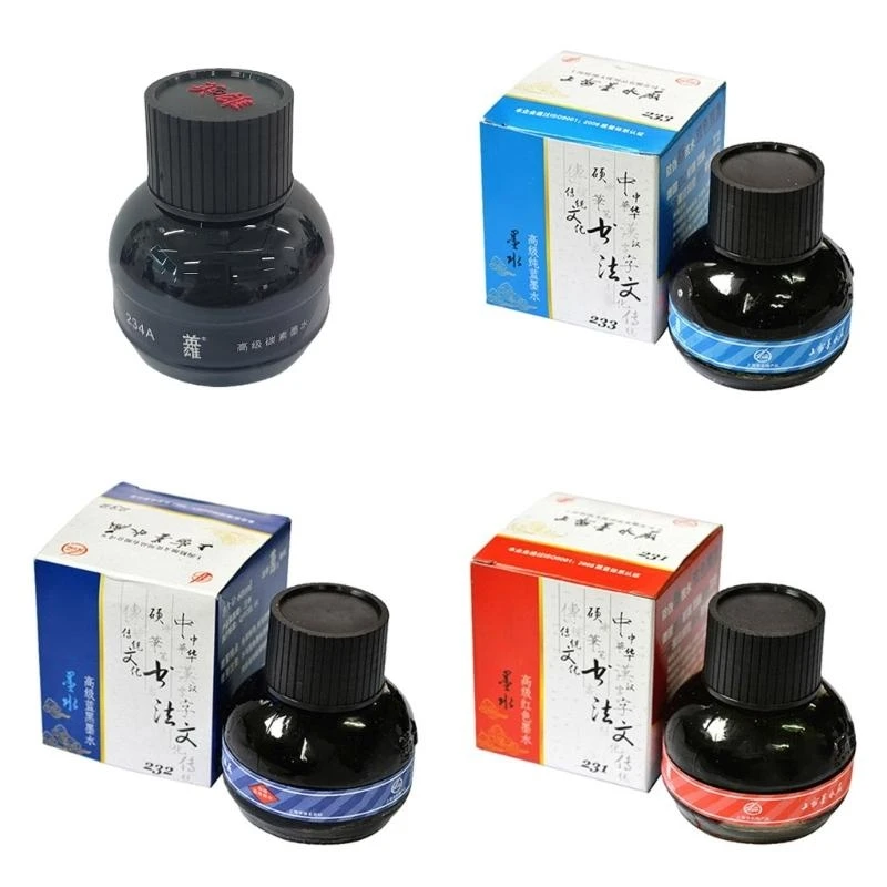 Glass Bottled Smooth Fountain Pen Writing for Refilling Inks Stationery School Office Supplies
