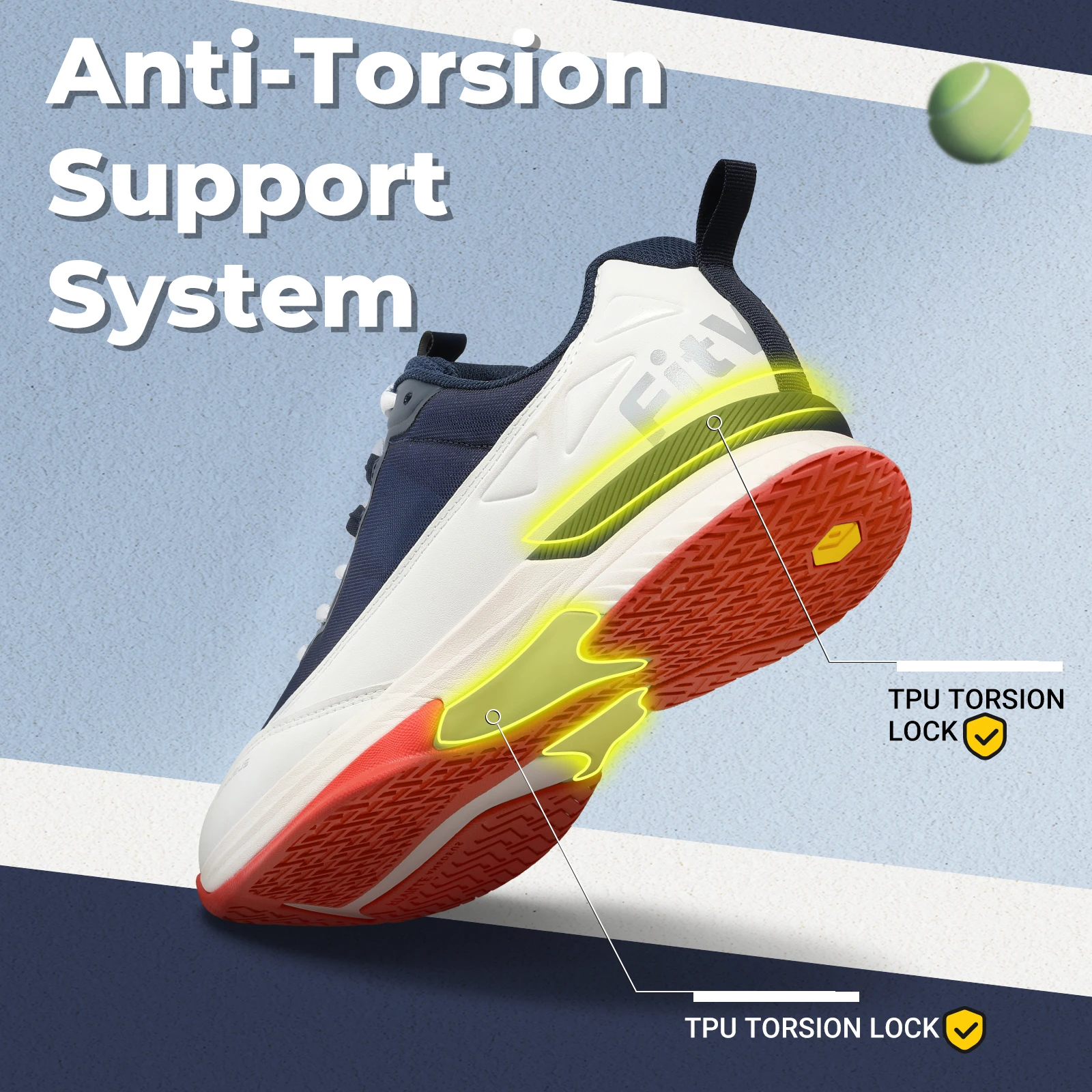 FitVille ワイドテニスシューズカジュアル男性スニーカ - Shock Absorbing Gym Trainers のレビューと価格