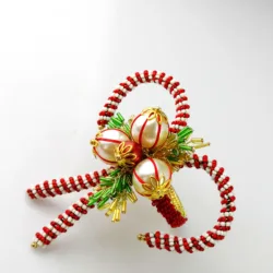 Free Shipping Handmade Christmas Ball Candy Napkin Ring 4 Pcs For Wedding Party Decoration