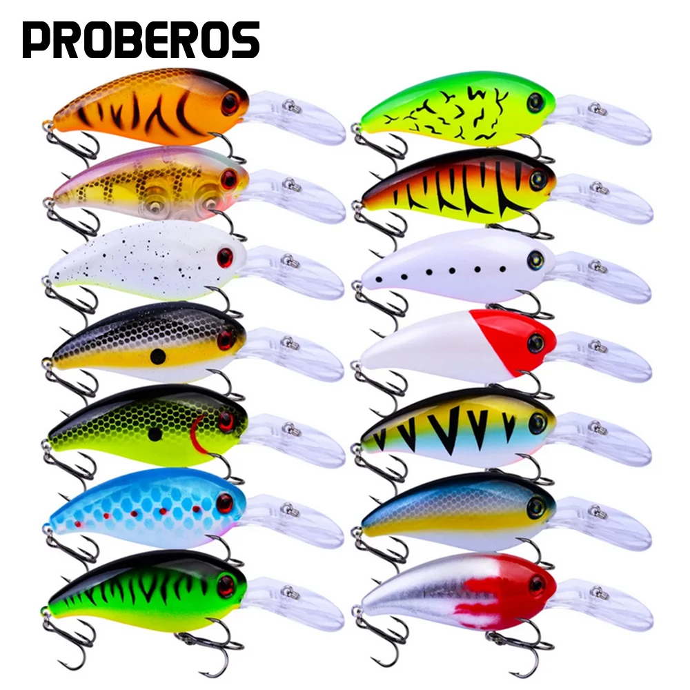 10cm 14.5g Crankbait Long Lip Fishing Lure Floating Bionic Wobbler Crank Bait Artificial Lure Hard Bait 3D Eyes Minnow Bass Bait