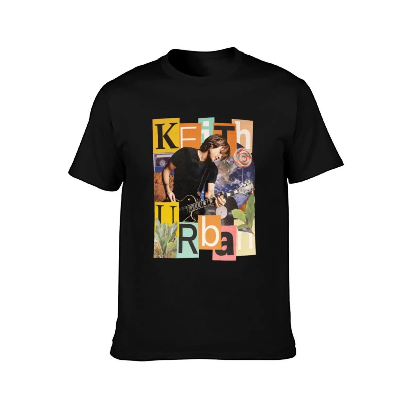 Retro Keith Urban Somebody Like You Golden Road T-Shirt Vintage Print Crew Neck Tee