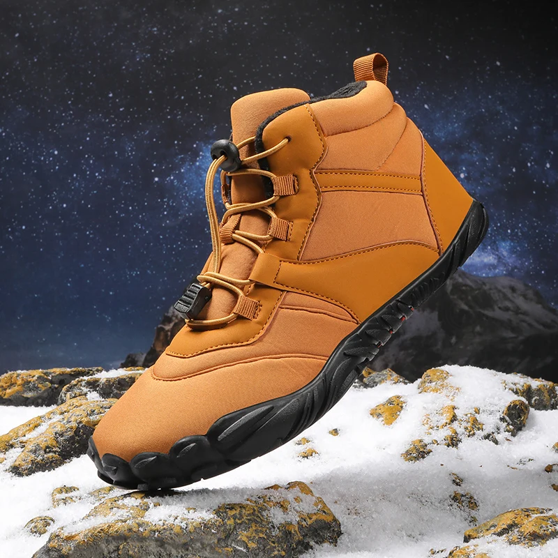 New Winter Booties Men Snow BareFoot Casual Shoes Outdoor Work Shoes Ladies Warm Fur Men Ankle Shoes Male Snow Boots Big Size 50