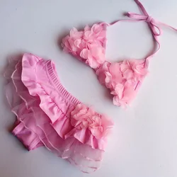 Nuovo costume da bagno per bambini costume da bagno per bambini con fiori carini per ragazze