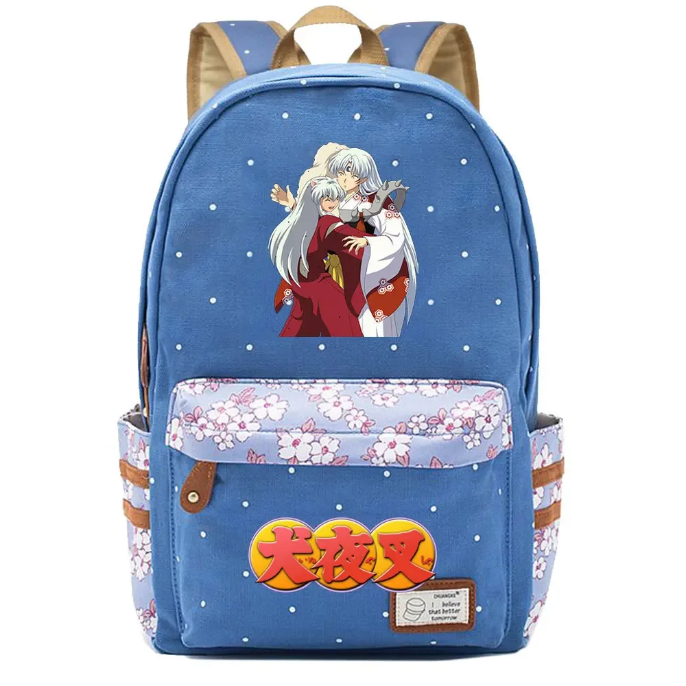 Anime Inuyasha Backpack Schoolbag Travel Notebook Bag Gift for Kids Students