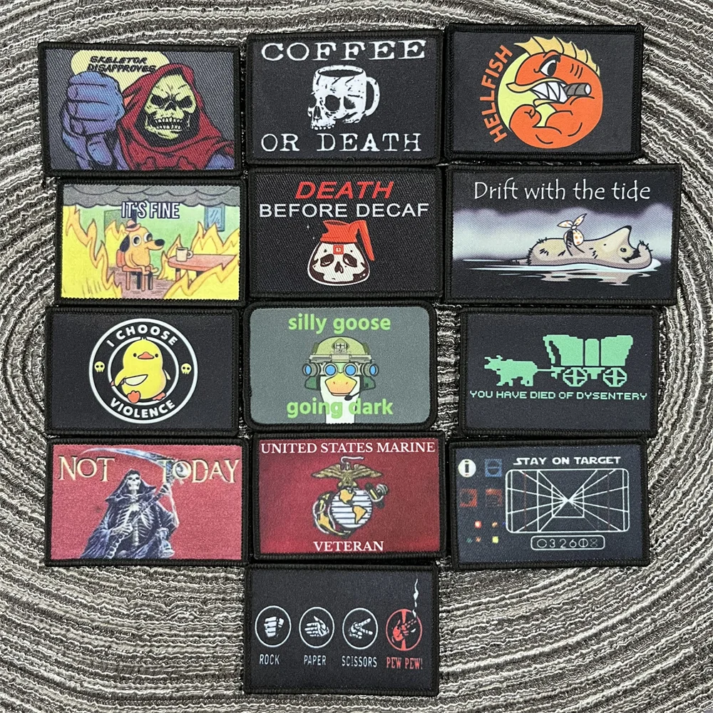 

Funny Printing Patches on Clothes Silly Goose Going Dark Tactical Gear Hook and Loop Patch Morale Badge