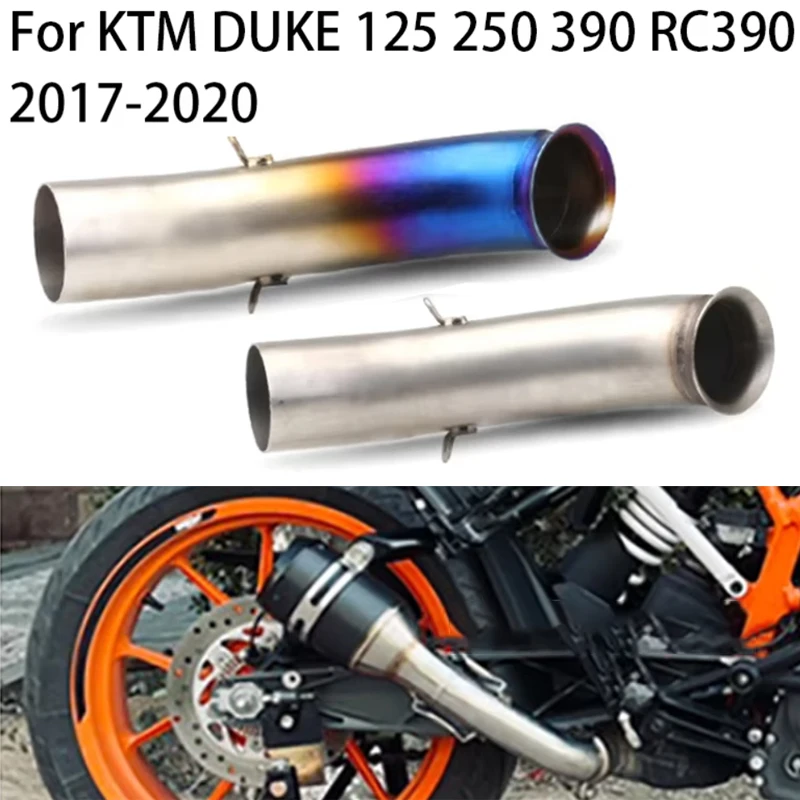 

For KTM Duke 125 250 390 RC390 2017-2020 Motorcycle Exhaust Front/Middle Link Connect Muffler Tube Stainless Steel Slip On