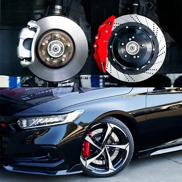 Racing P60ES Front Big Brake Kit 6 Piston Caliper with 378*32 Rotor Auto Brake System for Accord 19 Inch Car Rim