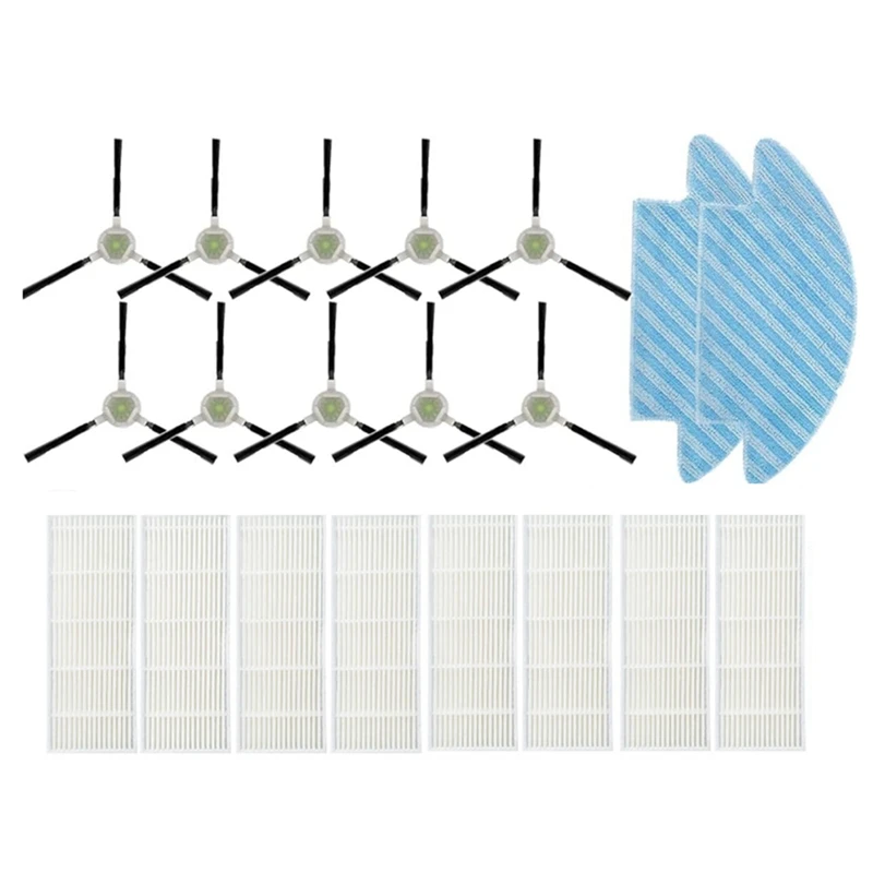 YCOC-20 шт. запасные части для Lefant M210B M213S M210S M210 M213 роботизированный пылесос подушечки для швабры HEPA фильтр боковые щетки
