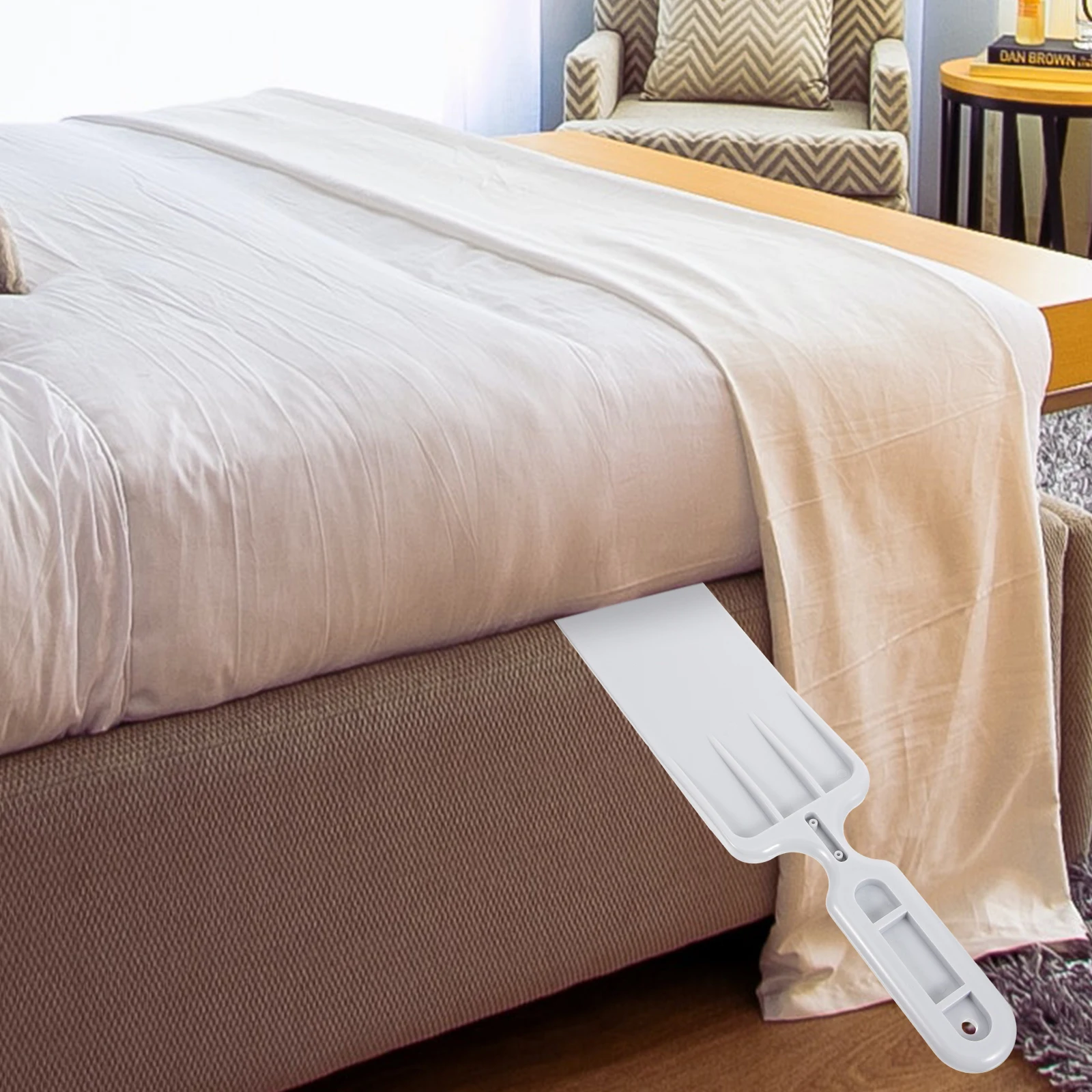 

Bed Sheet Mattress Rise Tool Tool Mattress Lifter Reusable Plastic Pad Foldable Home Supplies Gray