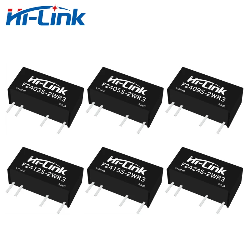 Hi-Link 10pcs/lot F2403S-2WR3 F2405S-2WR3 F2409S-2WR3 F2412S-2WR3 F2415S-2WR3 F2424S-2WR3 2W DC DC Converter Power Supply Module