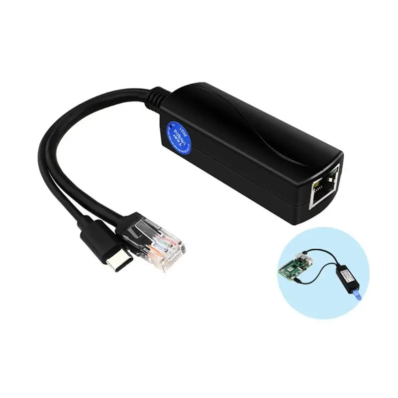 

Гигабитный POE-сплиттер AB25 5V3A 1000 Мбит/с Type-C Power over Ethernet для CISCO, HUAWEI, IP-камер, Raspberry Pi 4