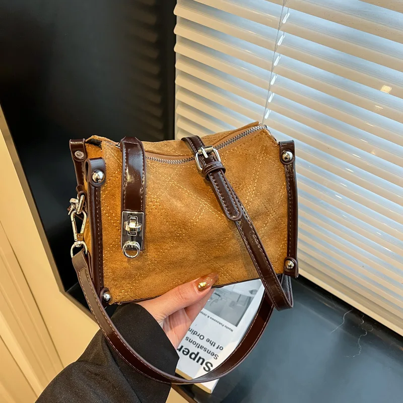 

Женская сумка через плечо большой вместимости S/S, многосторонняя сумка-тоут из натуральной кожи, винтажная стеганая сумка