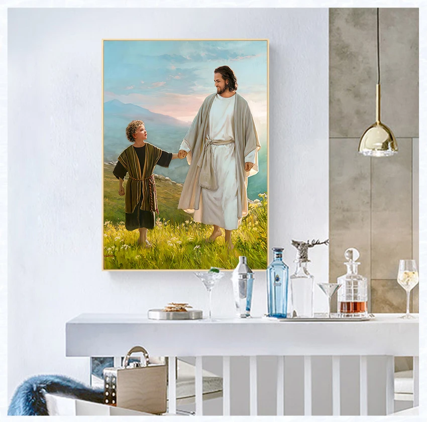 Stories Nordic Posters And Prints Pure Sacred Wall Pictures For Living Room Wall Art Canvas Painting Jesus And Virgin Mary Bible