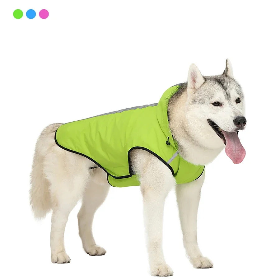 Image of Giacca impermeabile per cani da compagnia Gilet estivo per cani Impermeabile riflettente Abbigliamento da esterno per cani di taglia piccola, media e grande cod004