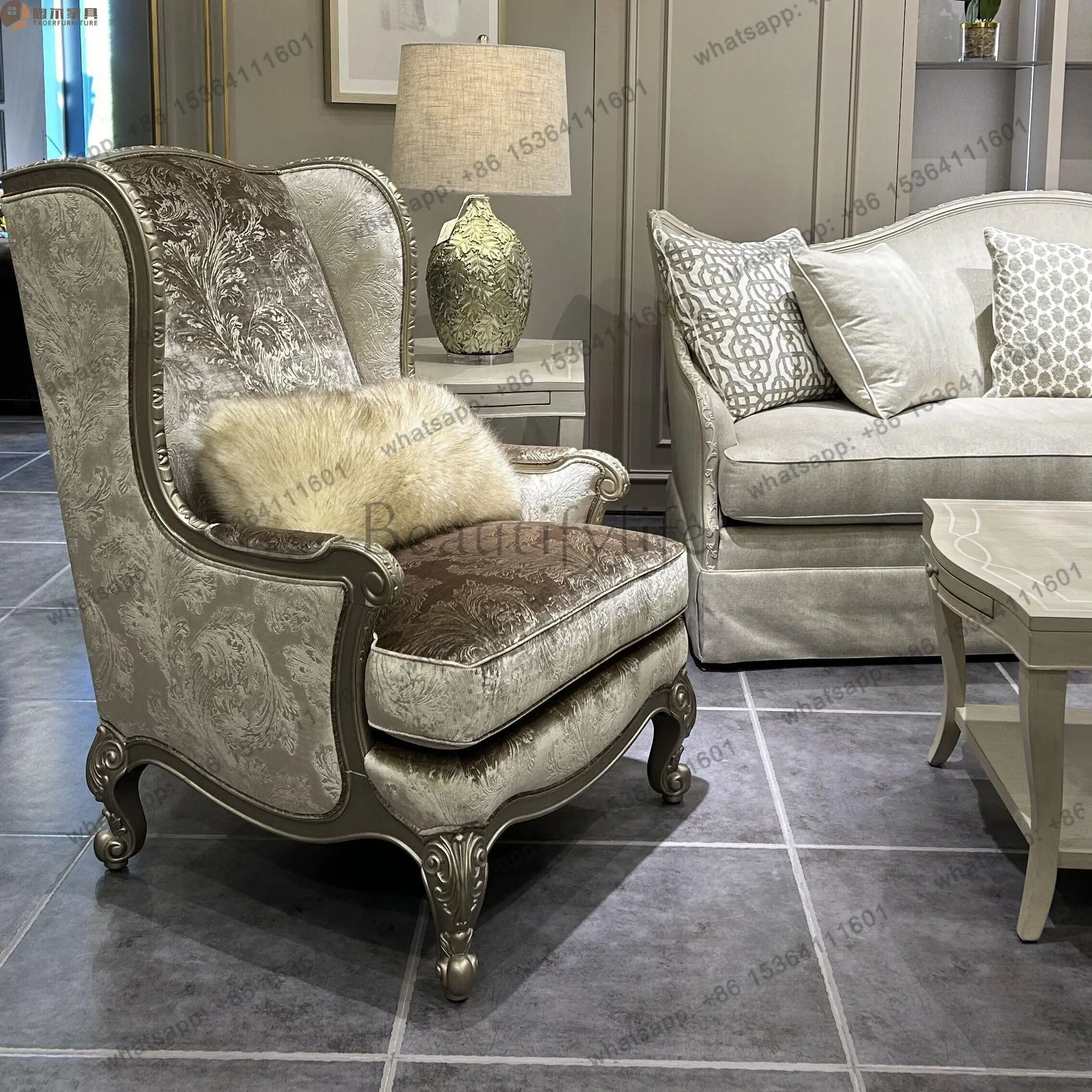New sofa French retro luxury villa American light luxury sofa
