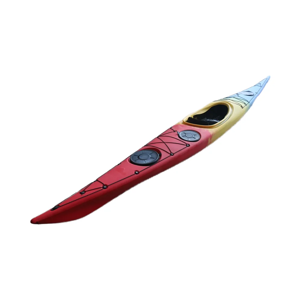 Factory Batch Generation 16.8 Ft Pedal Kayak New Design 2-Person Sit-In Plastic Canoe With PE/HDPE/PC Hull Outdoor Sea Ocean Use