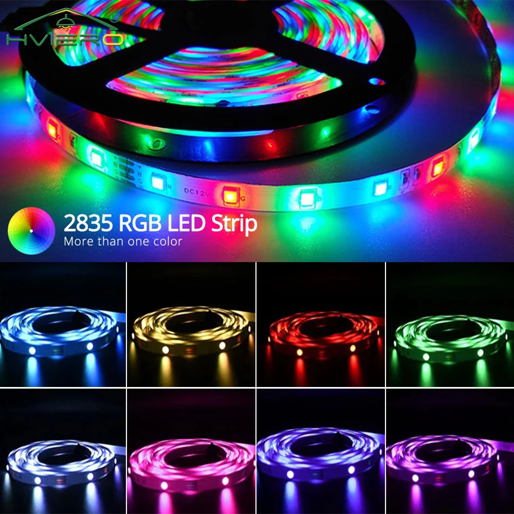 

LED Strip Light SMD 2835 RGB DC 5V Led 1M 2M 3M 4M 5M Flexible Diode Ribbon Tape Decoration TV Family Bedroom Christmas Lighting